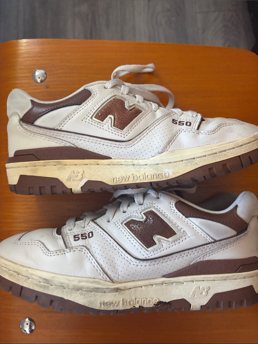 Aime Leon Dore ALD New Balance Men's brown white 550 Leather Sneakers Womens 9